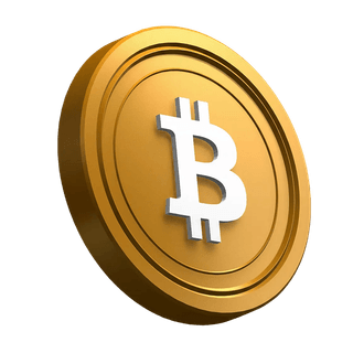 Nachylona moneta Bitcoin (BTC) w grafice sekcji hero