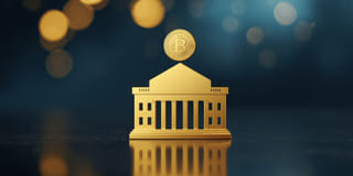 Grafika w stylu newsowym dotycząca instytucjonalnego zainteresowania kryptowalutowymi ETF-ami